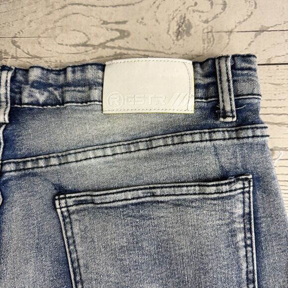 RGSTR Men's W36 x L30 Blue Distressed Straight Leg Streetwear Denim Jeans - Picture 3 of 7